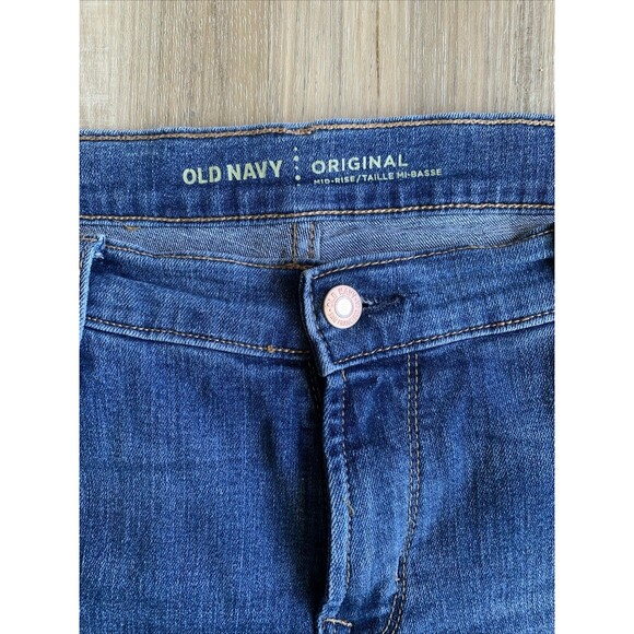 Womens Old Navy Original High Rise Stretch Denim 5-pocket Blue Jeans Sz 8 SHORT - Picture 5 of 13
